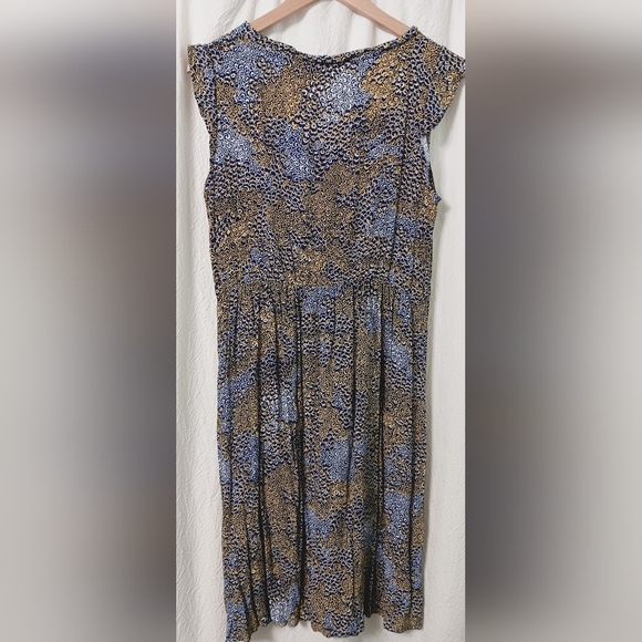 Boden Elegant Sleeveless Multicolor Patterned Dress With Zipper On Side  Size 10 - Picture 2 of 11